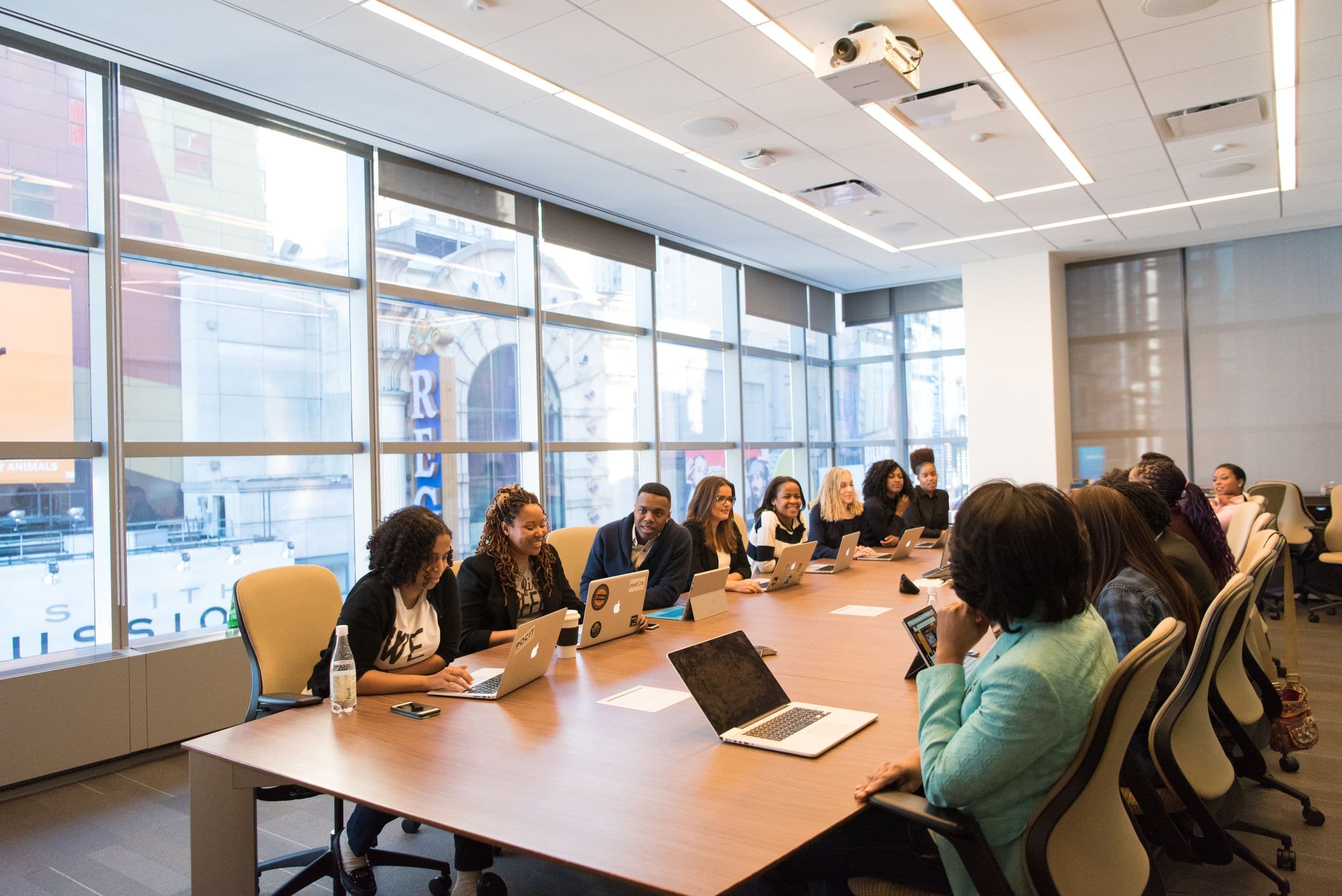 Professional meeting room where on-site interpreting supports high-stakes discussions
