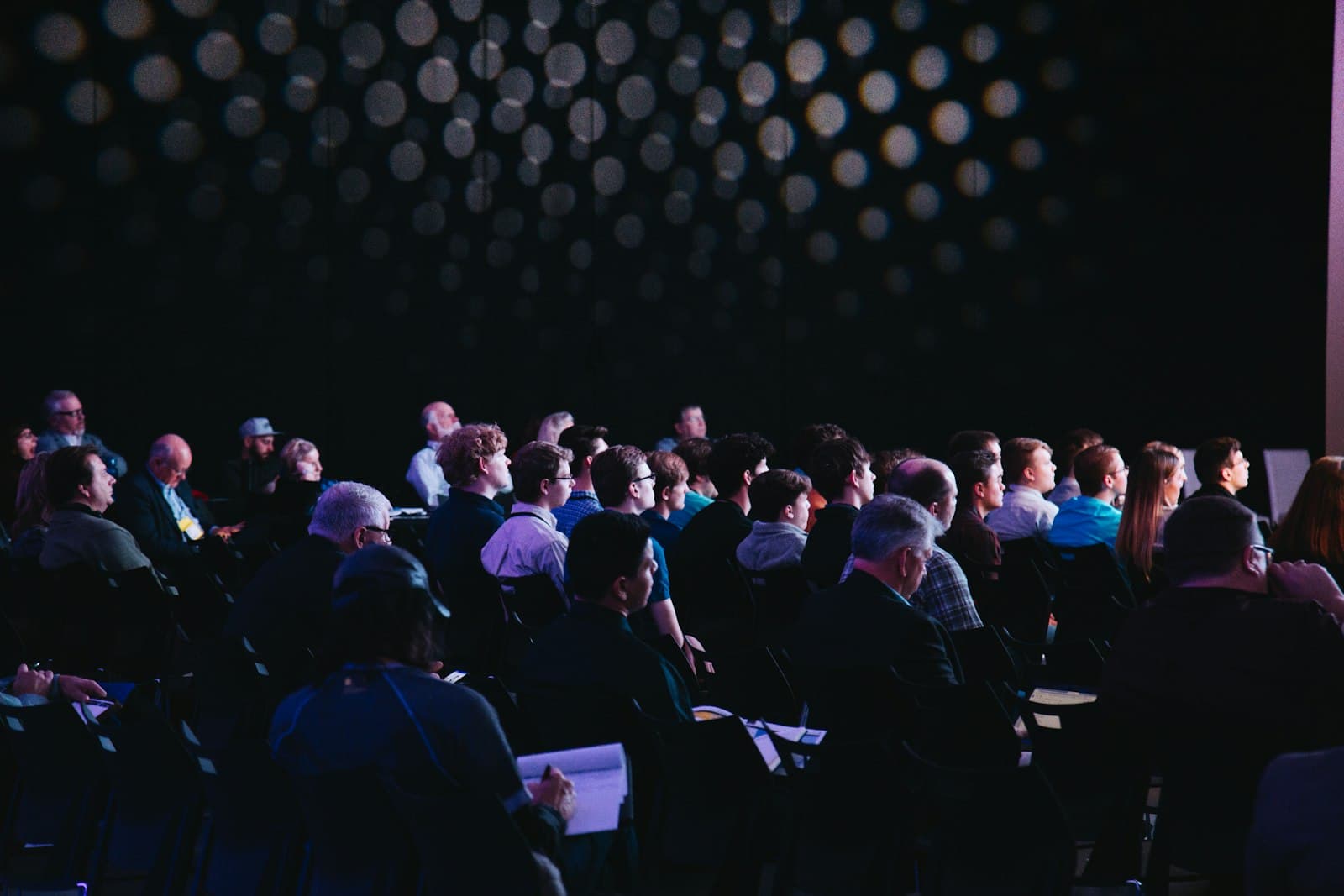 Audience at a professional conference needing multilingual support