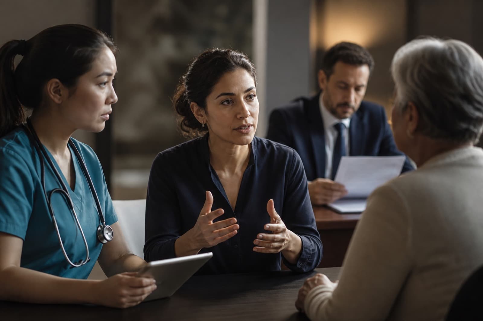 Interpreter supporting specialty conversations across healthcare and professional settings